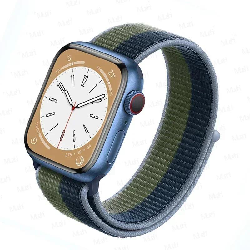 Нейлоновый ремешок-петля для ремешков Apple Watch 46 мм 44 мм 40 мм 45 мм 41 мм 42 мм Спортивный браслет iwatch Ultra 2 49 мм Серии 10 9 8 se 7 6 5 4 Ремешок