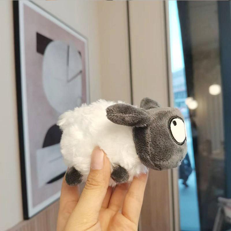Очаровательный плюшевый брелок в виде овечки, мультяшная кукла животное, милый аксессуар для рюкзака
