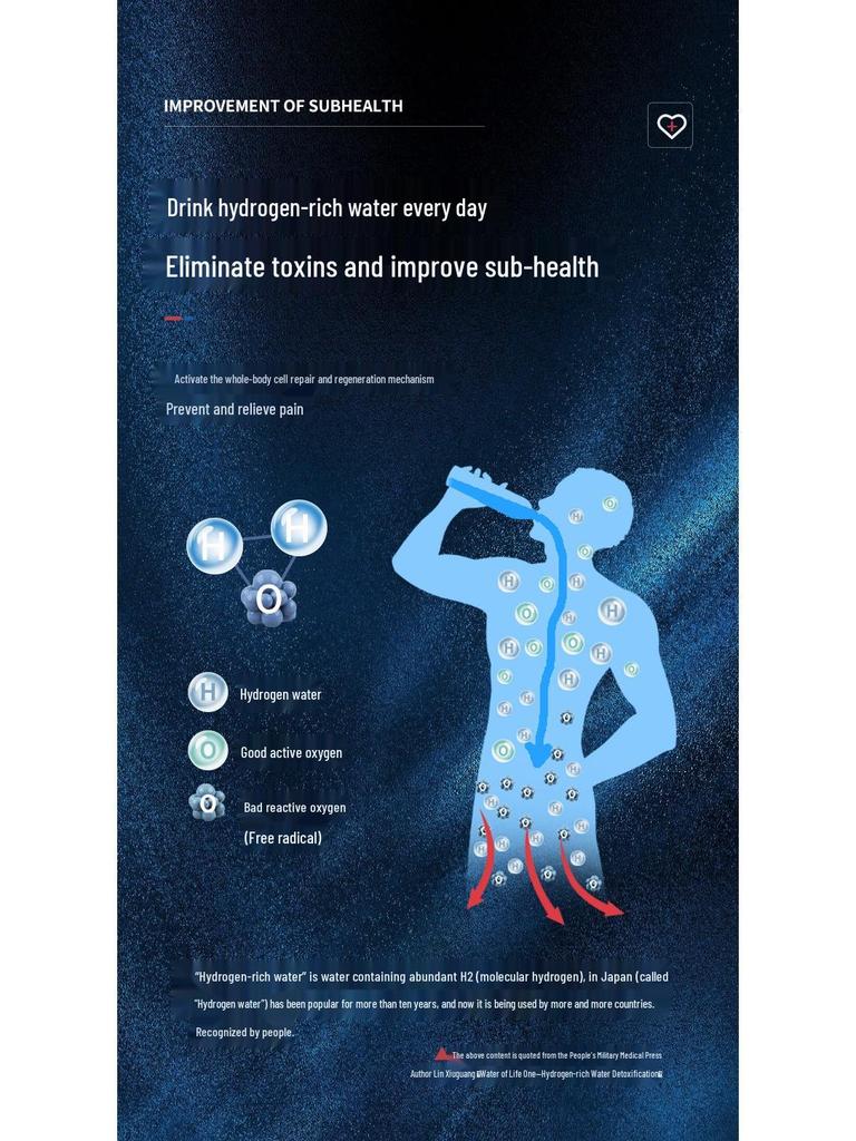 Japanese Hydrogen-Rich Water Cup with High Concentration & Hydrogen-Oxygen Separation Electrolysis - Compact Hydrogen Inhalation Device