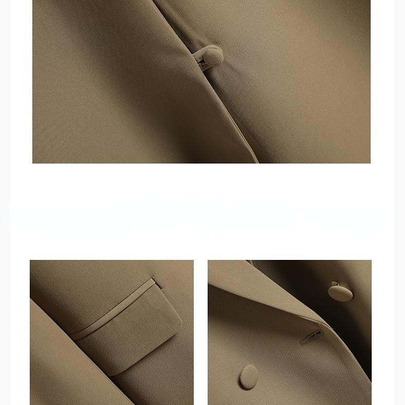 Черный пиджак, весенне-осенние новые шикарные повседневные женские пальто и куртки с разрезом сзади