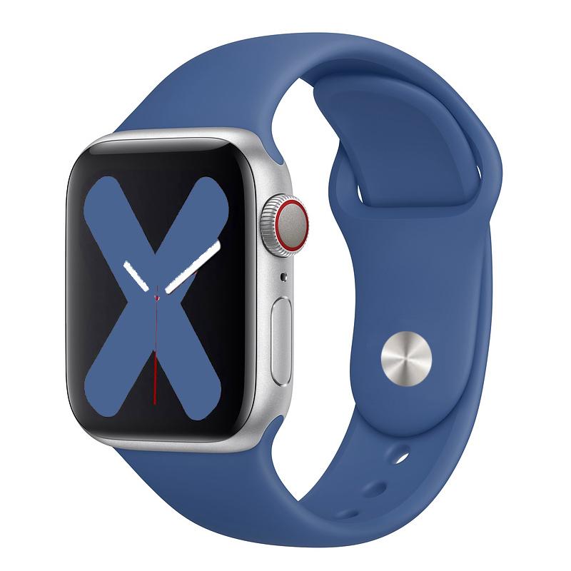Ремешок для Apple Watch 44мм 45мм 40мм 41мм 42мм 46мм Спортивный силиконовый ремешок для смарт-часов Браслет iWatch Серии 10 9 8 11 SE 3