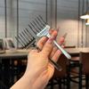 Одноручная шестизубая десертная вилка для вечеринки, кухонный инструмент, нержавеющая сталь, корейская вилка для торта, фруктов, обеденная, для салата, столовая посуда
