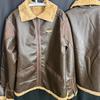 Heavy-duty Brown PU Leather Jacket Men Zipper Pockets Fall Winter Slim Fit Casual Outerwear