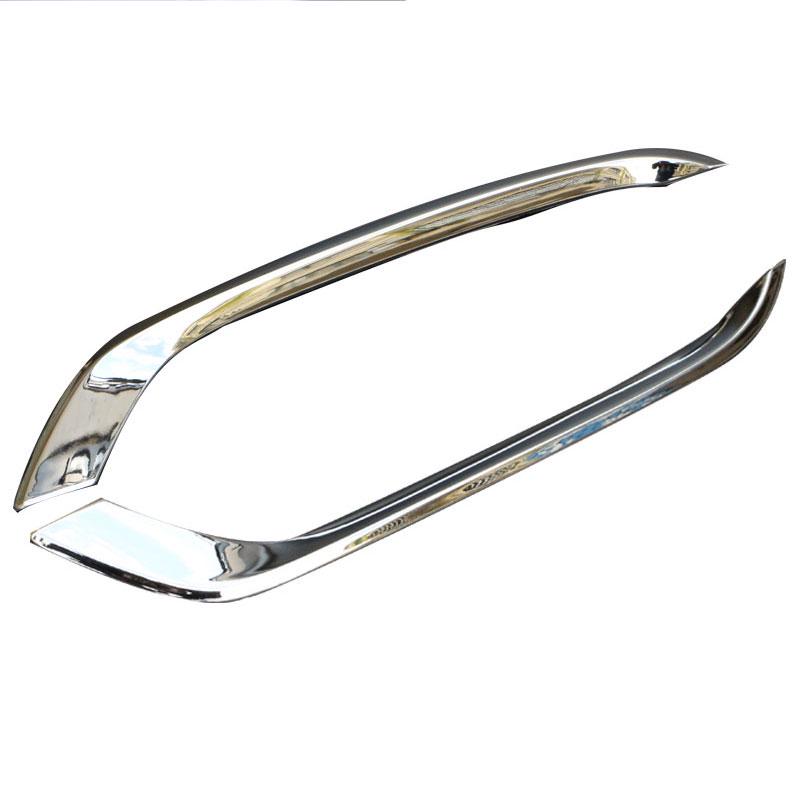 2 шт. Хромированные АБС накладки на передние противотуманные фары, рамки противотуманных фар для Ford Focus MK3 2012-2015, аксессуары для стайлинга автомобиля