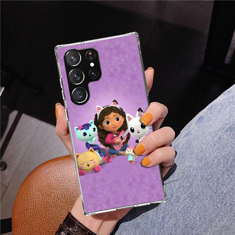 Cartoon Gabbys Dollhouse Phnoe Case for Samsung Galaxy S26 S25 Edge S23 S24 Ultra S22 Plus S21 S20 FE Unique Cover Soft Coque Ga