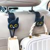1/2/4Pcs Car Seat Hook Cartoon Cat Shape Strong Load-bearing Simple Installation Purse Bag Hanger