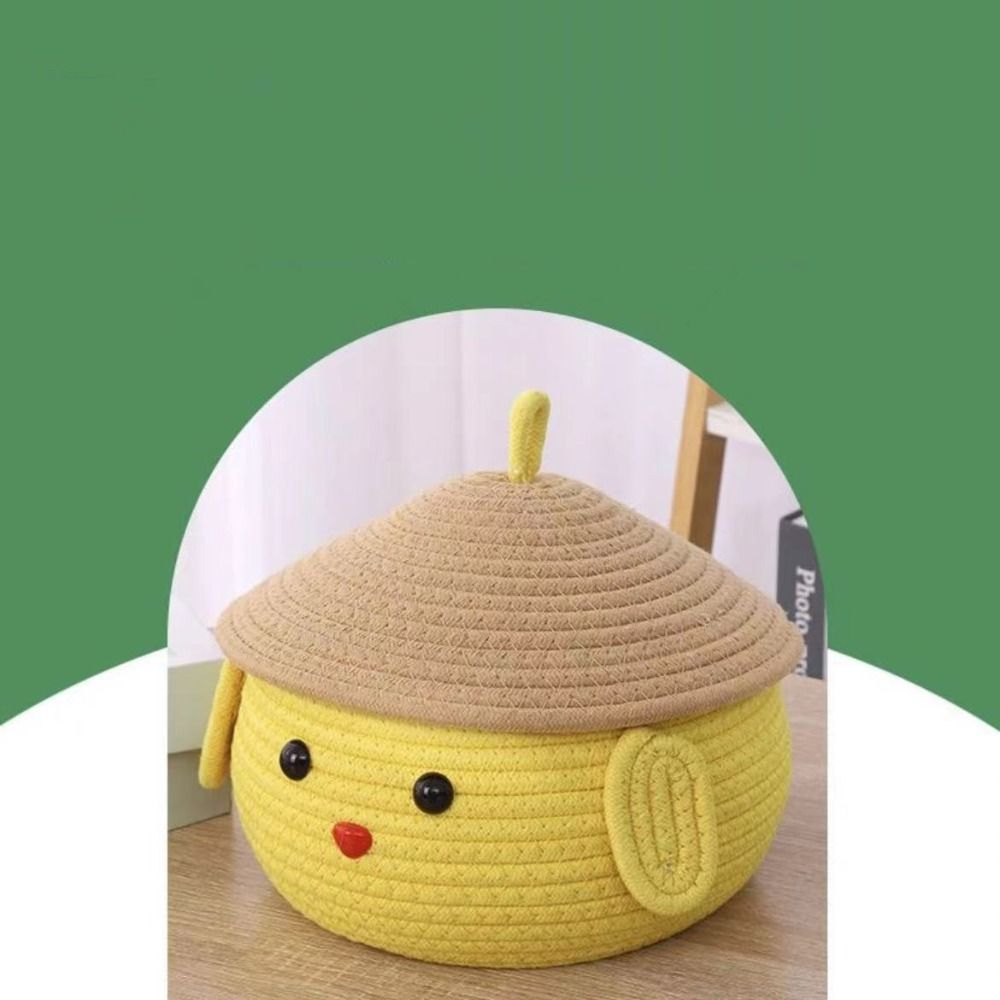 Cartoon Sorting Storage Basket Handmade Organizing Basket Desktop Storage Box  Coffee Table