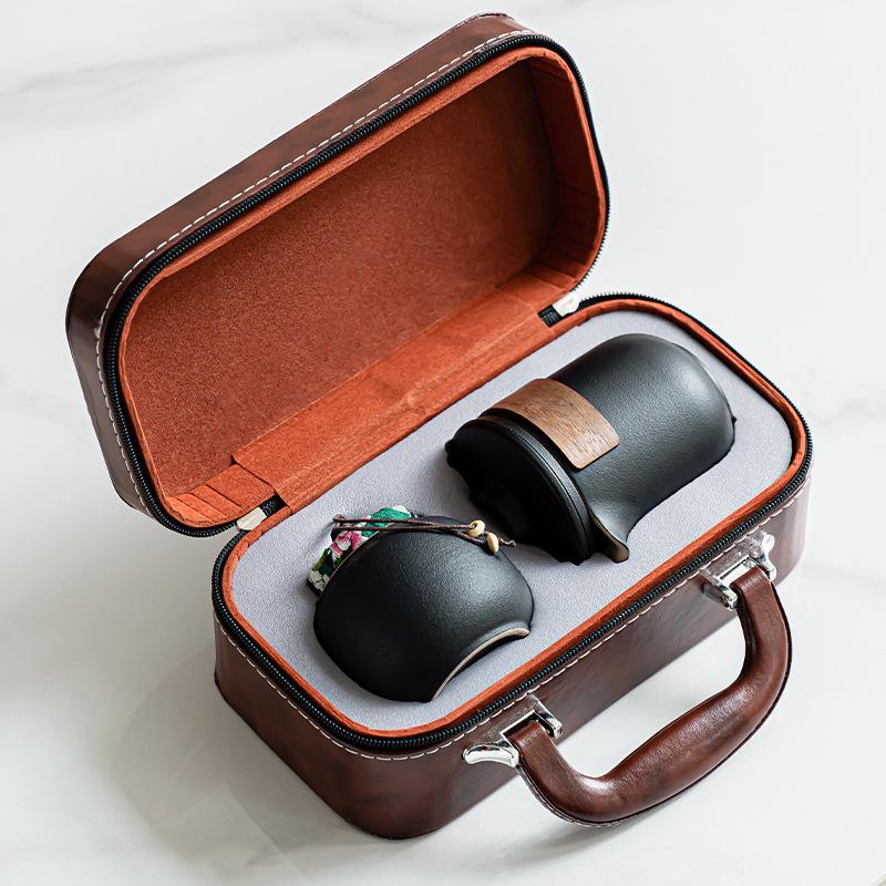 Travel Kung Fu Tea Set Small Set Kuaike Cup Single Portable One Pot Four Cups Outdoor Camping Tea Pot Tea Cup