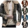 Winter New Fur Integrated Men's Jacket Thickened Imitation Leather Fleece Printed Jacket