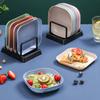 1 Set Spit Bone Dish Stackable Burr-free Raised Bottom Pack Food Non-cracking Fruit Cake Snacks Dessert