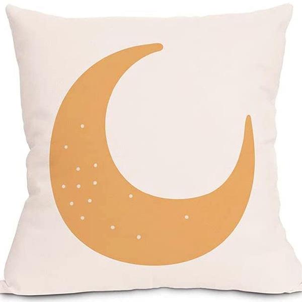 Modern Minimalist INS Rainbow Pillowcase Fresh Printed Linen Cushion Pillowcase Living Room Sofa