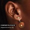 Bobisty 3PCS 16G Helix Piercing Jewellery G23 Titanium Cartilage Earrings Labret for Lip Nose CZ Heart Flat Back 3 Single Studs