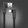 Угловой кабель 90 градусов 40 Вт 5 А Быстрая зарядка USB на Type C Кабель с нейлоновой оплеткой Зарядный кабель Адаптер USB C Зарядный шнур 0,25/1/1,5/2 м