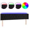 VidaXL LED Headboard Bedroom Furniture Double Bed Accessory Head of Bed Frame Interior Black 3123640
