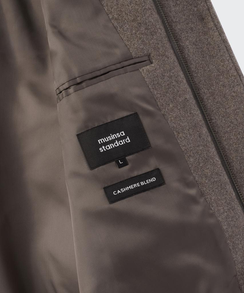 Musinsa Standard Cashmere Blend Oversized Minimal Blouson Jacket [Taupe]