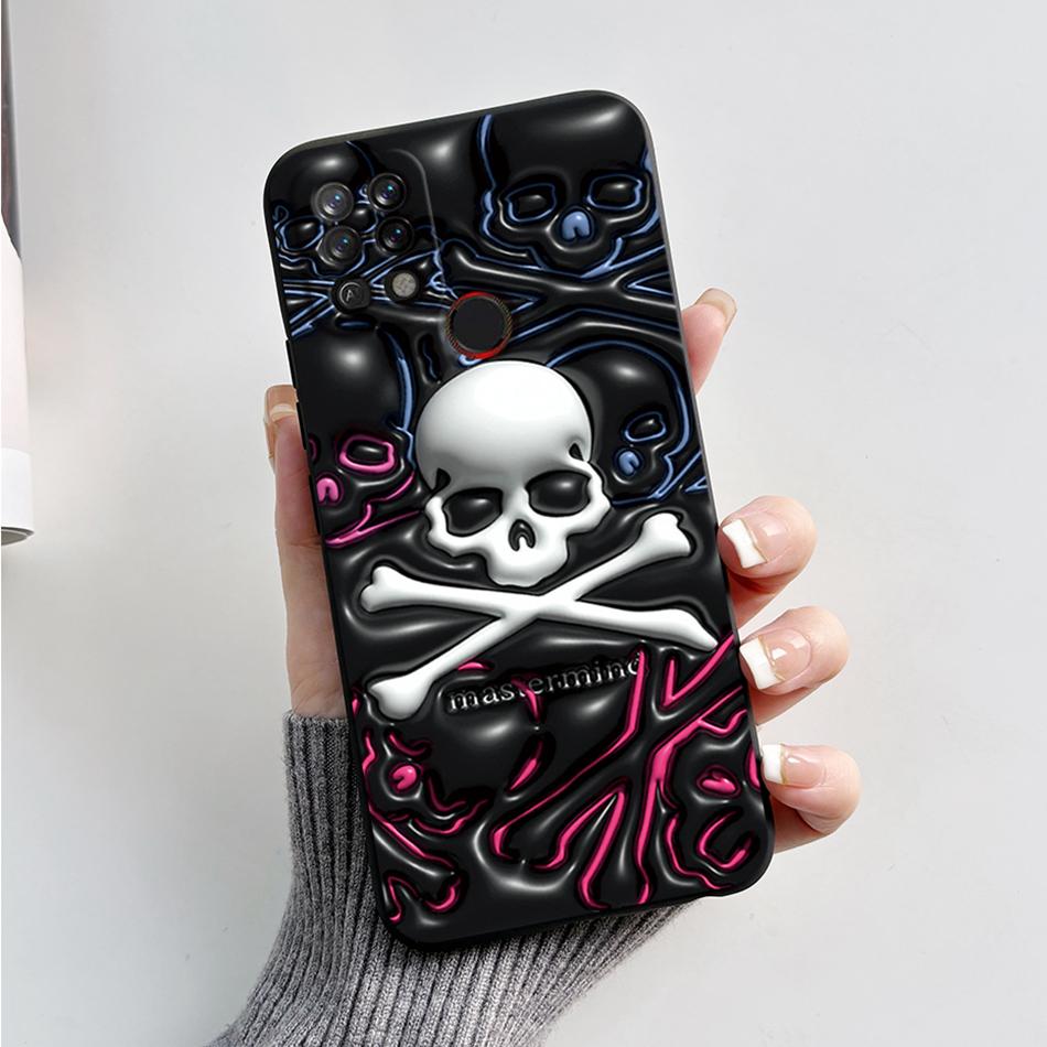 For Tecno Pova Case LD7 LD7j Fashion Marble Cover Matte Phone Case For Tecno Pova Soft Silicone Fundas 6.8'' Back Cover Bumper