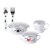 Stainlock Alps Farm Friends 4-piece Set of Baby Tableware, Mixed Colors, Cup + Bowl + Baby Bowl + Spoon Fork, Popular Korean Parenting Items
