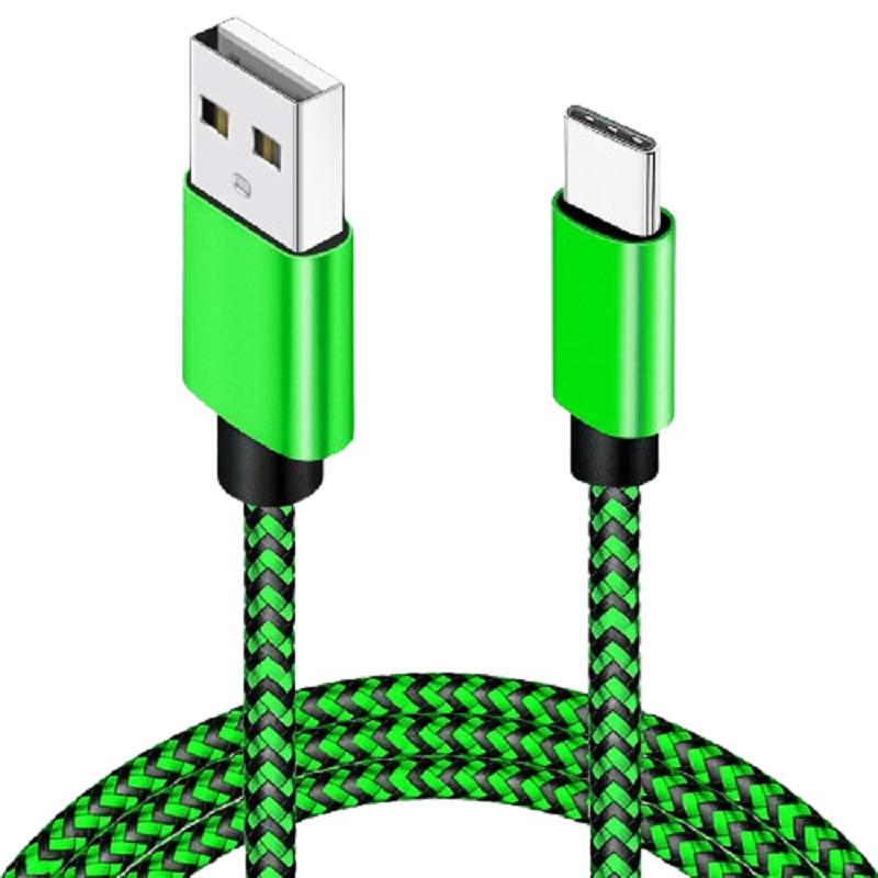 USB Type C Cable 2.4A Fast Charging Nylon Braided Wire Charger Cable For Samsung Huawei Xiaomi Android Mobile Phone Accessories
