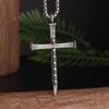 Vintage Catholic Cross Pendant Necklace Men Women Christian Believers Prayer Amulet Jewelry