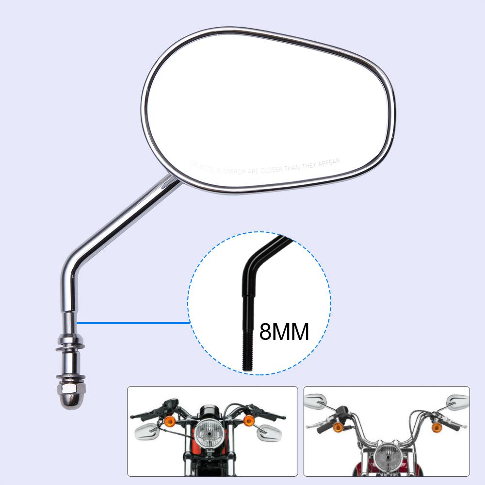 8 мм зеркало заднего вида для мотоцикла, большие аксессуары для мотоциклов для Harley Davidson Sportster 883 Softail V Rod