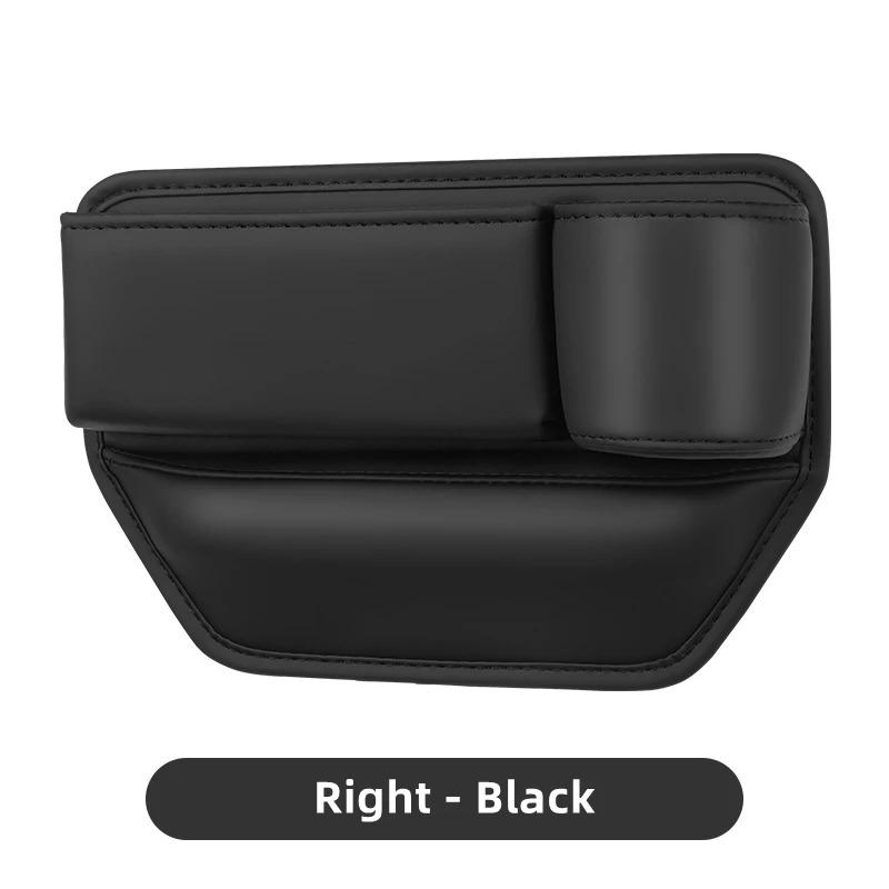 PU Leather Car Seat Gap Organizer Multifunction Console Crevice Filler Side Storage Box with Cup Holder Car Interior Storage Poc