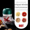Compact Electric Garlic Grinder & Baby Food Processor - Multifunctional Kitchen Tool for Garlic Paste and More