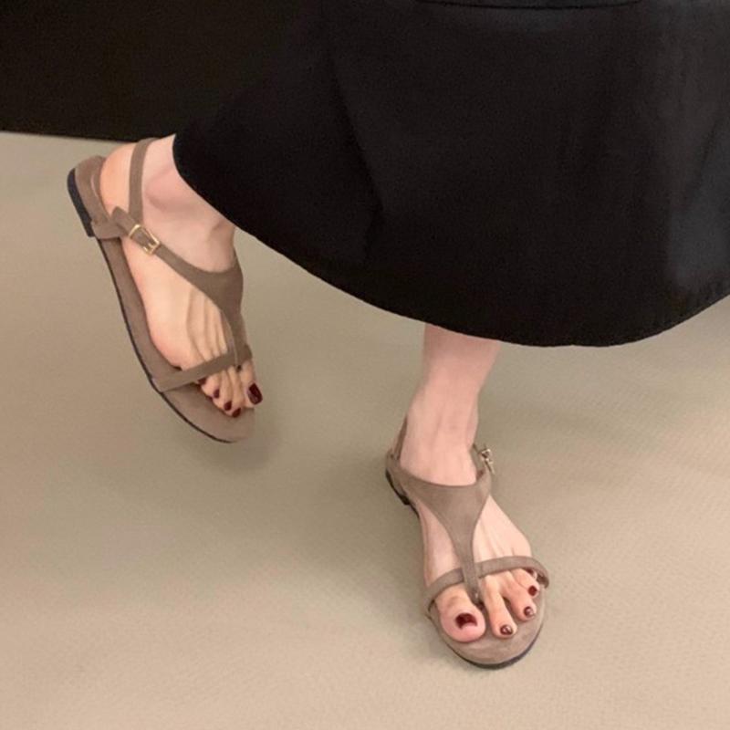Модные балетки с перемычкой для пальца, женские сандалии, модная повседневная обувь для ходьбы, уютные женские тапочки, тренд 2025, дизайнерский бренд, платье, женские zapatillas