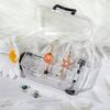 Мини-чемоданчик Шкатулка для хранения украшений Милый прозрачный чемоданчик-тележка Конфетница Креативная витрина для украшений Подарочная упаковка для свадьбы