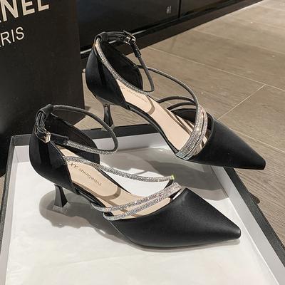 Мода 2024 Женские туфли-стилеты Модные остроносые туфли для офиса и вечеринки Замшевые женские туфли на высоком каблуке