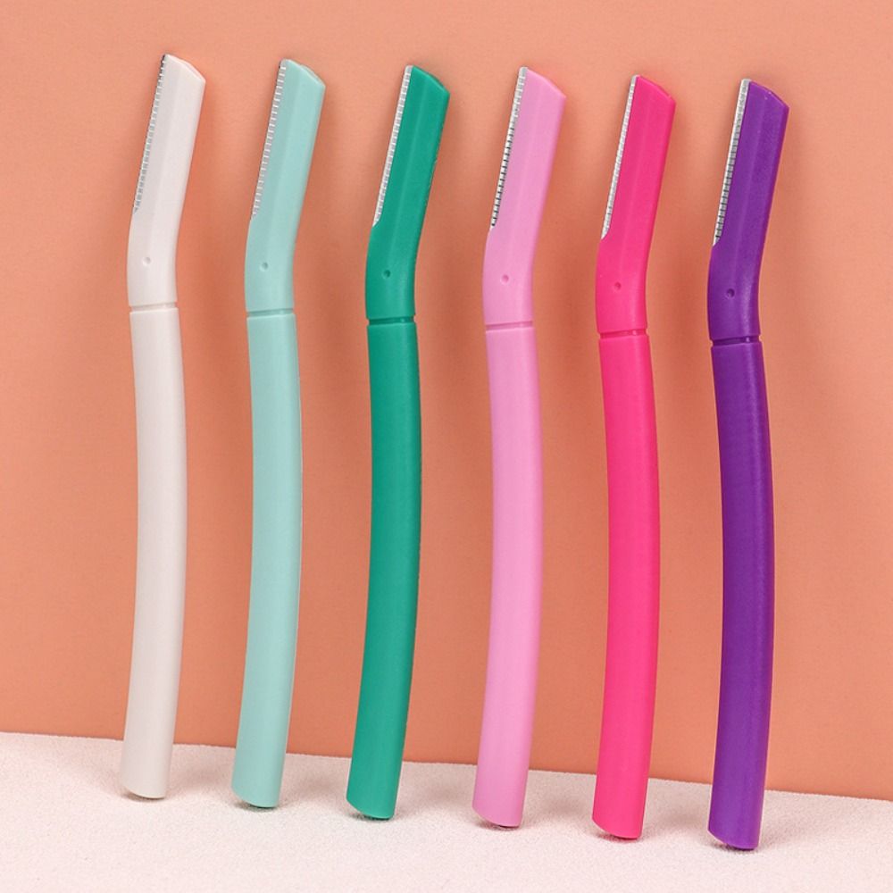 Макро Бритва для бровей с прямой ручкой Противоскользящие инструменты для макияжа Безопасный триммер для бровей Женщины