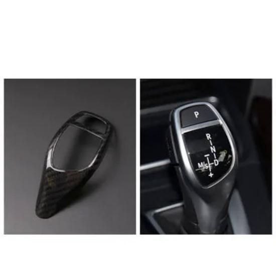 Автомобильное украшение ручки переключения передач из настоящего углеродного волокна для BMW E46 E60 E90 F10 F30 F20 F20 X1 3 GT Z4 Series подходит только для левого руля