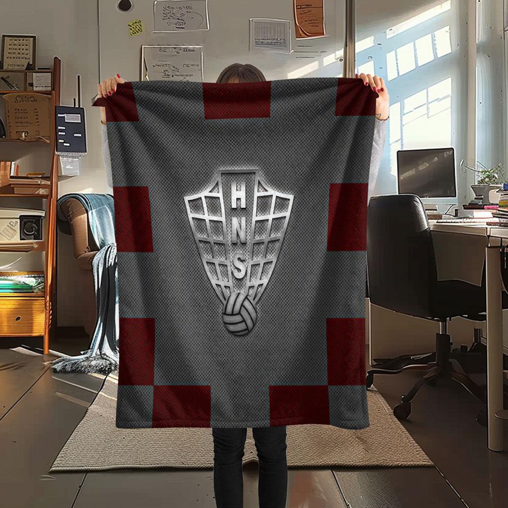 Croatia football Printed Flannel Blanket, soft throw for bedroom sofa, washable,soccer fan merchandise, great gift.