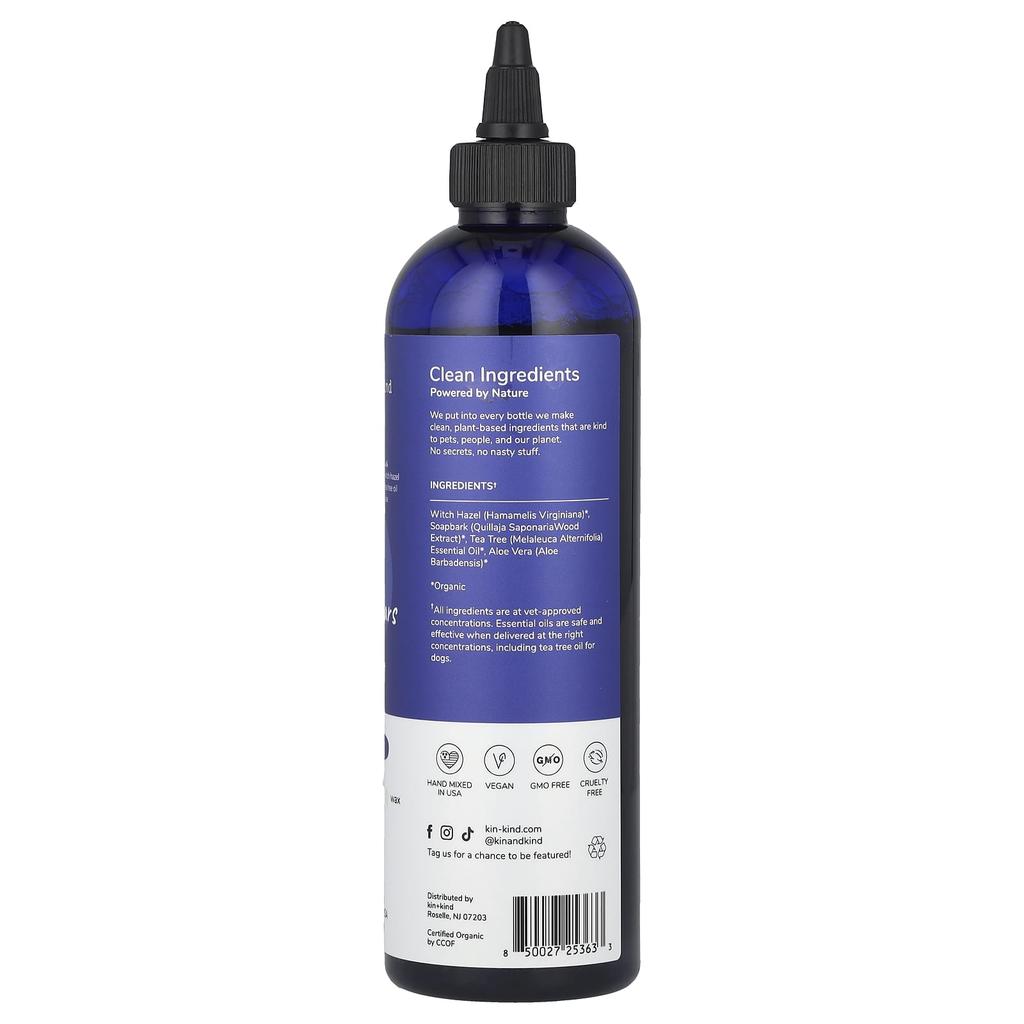 Kin+Kind Очистка ушей, Несмываемый уход для собак, 354 мл(12 жидких унций)