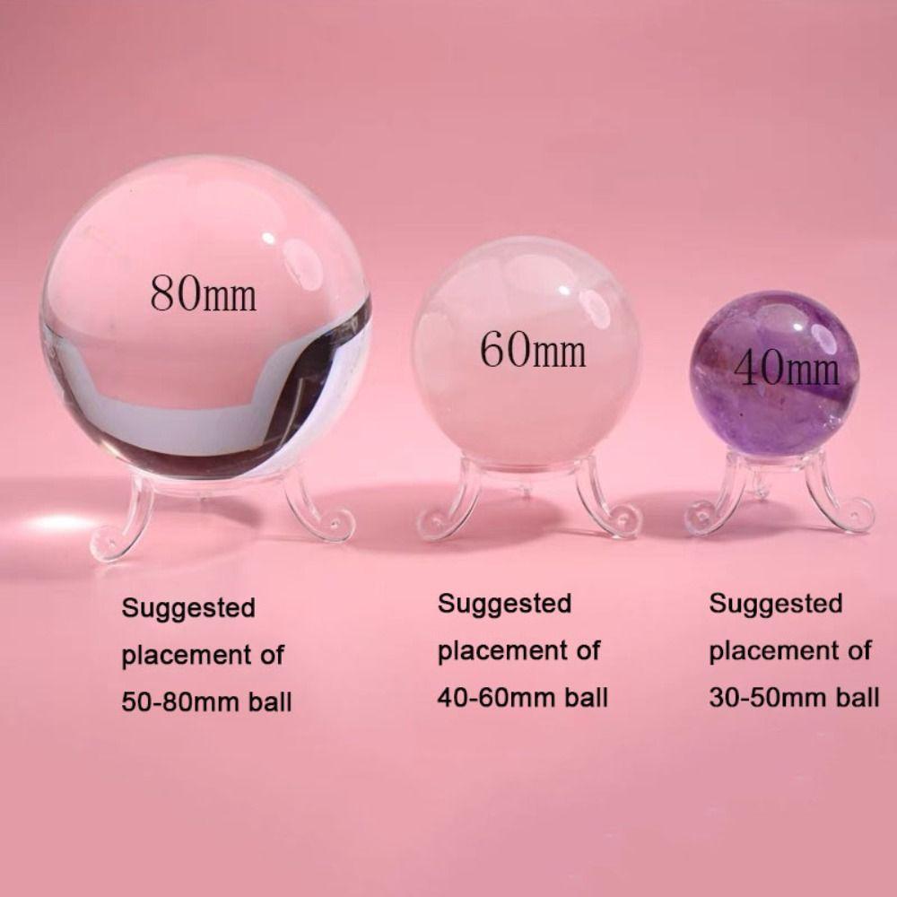 Creative Transparent Crystal Ball Base Small Simple Crystal Ball Display Base Triangular Structure Sphere Display Holder Home