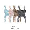 Araltay New Arrival Fashion Style Women's Clothing Fashion All-Match Laminated Decoration Print Silk Net Tops 5039335