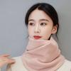 Winter Fleece Neck Scarf Thickened Warmth Autumn Neck Sleeve Women Scarf Double Layer Plush Neckerchief Scarf Ring