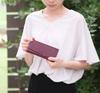il modo thin and compact genuine leather long wallet for women and men [statusy] (Il Mode) Japanese-made (Navy, right-handed)