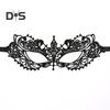 Черная кружевная маска, сексуальная полая маска на половину лица, дышащая маска для вечеринки, венецианские костюмы для маскарада, косплея, карнавала