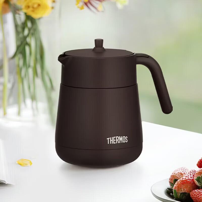 THERMOS Large Capacity Ceramic Lined Insulated Tea Pot