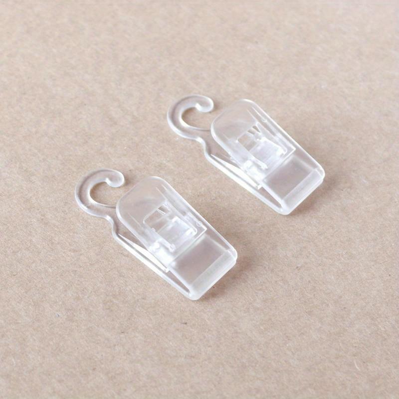10PCS Transparent Plastic Hook Clip Portable Travel Mini Clothespin Socks Towel Clip
