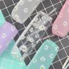 Flower Daisy Silica Gel Black Pencil Bag School PencilCases for Girls Student Stationery Pouch Cute Pencil Case Office Supplies