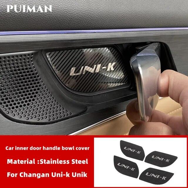 Для Changan Uni-k Unik 22 внутренняя ручка двери из нержавеющей стали, наклейки на чашу, украшение для салона автомобиля, аксессуары против царапин