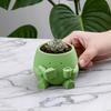 Горшок 'Улыбающееся лицо', Милый 3D-печатный горшок для растений, Декоративный горшок для суккулентов, кактусов, маленьких зеленых растений