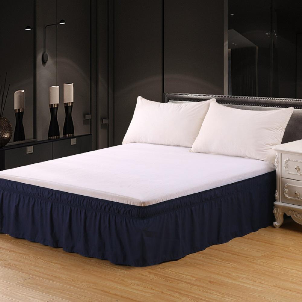 Эластичная юбка для кровати однотонная с оборками эластичная юбка для кровати несколько цветов несколько размеров