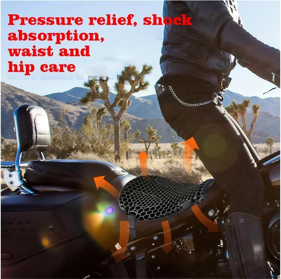3D Гель Универсальная Сотовая Мотоциклетная Подушка Снятие Ударов Массаж Амортизация Бр