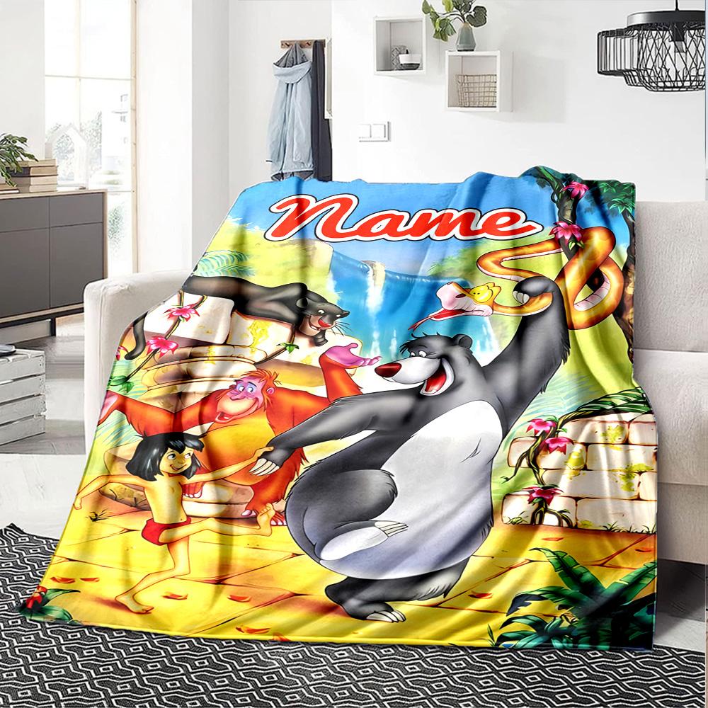 Customiz Name Personality The Jungle Book Blanket Soft &Warm Sofa Office Bed Travel Lunch Break Blanket, Gift Suitable All Seasons