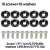 JDM Fender Washers Car Modification Gasket Screw Set M6 Bolt Fender Bumper Engine Aluminum Concave Screws Hex Fastener for Honda