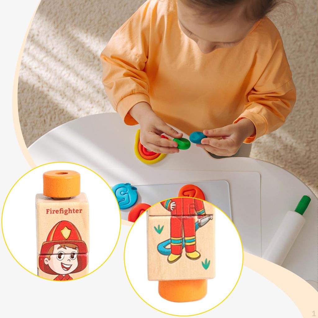 Twisting Toy Educational Puzzle Fine Skill Preschool Rotating Block Puzzles Game for