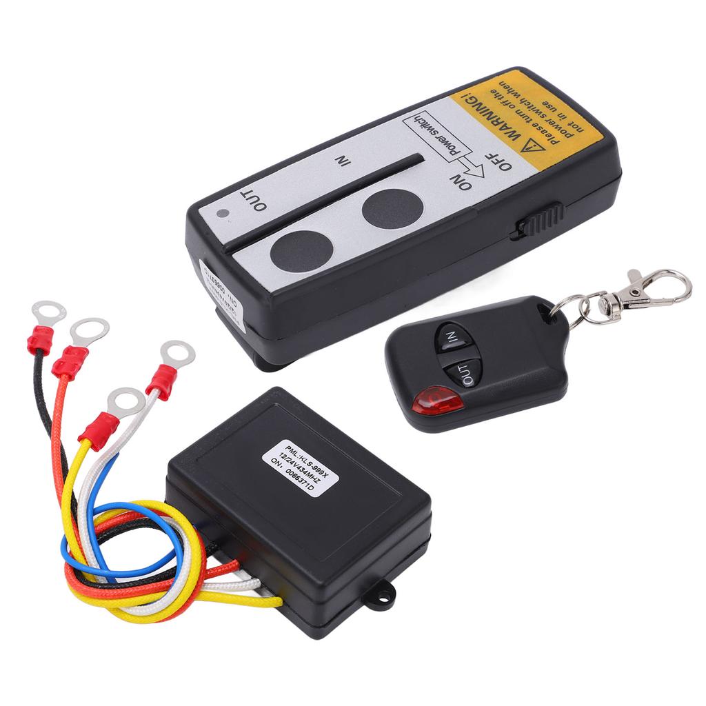 Комплект дистанционного управления беспроводной лебедкой с приемником 12 В 24 В, аксессуар дальнего действия 75 футов