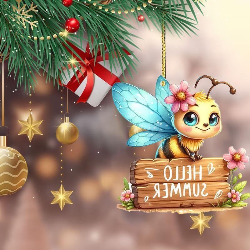 Милое Минималистичное Акриловое Украшение Пчела для Автомобиля Подарок для Праздничного Обаяния Интерьера